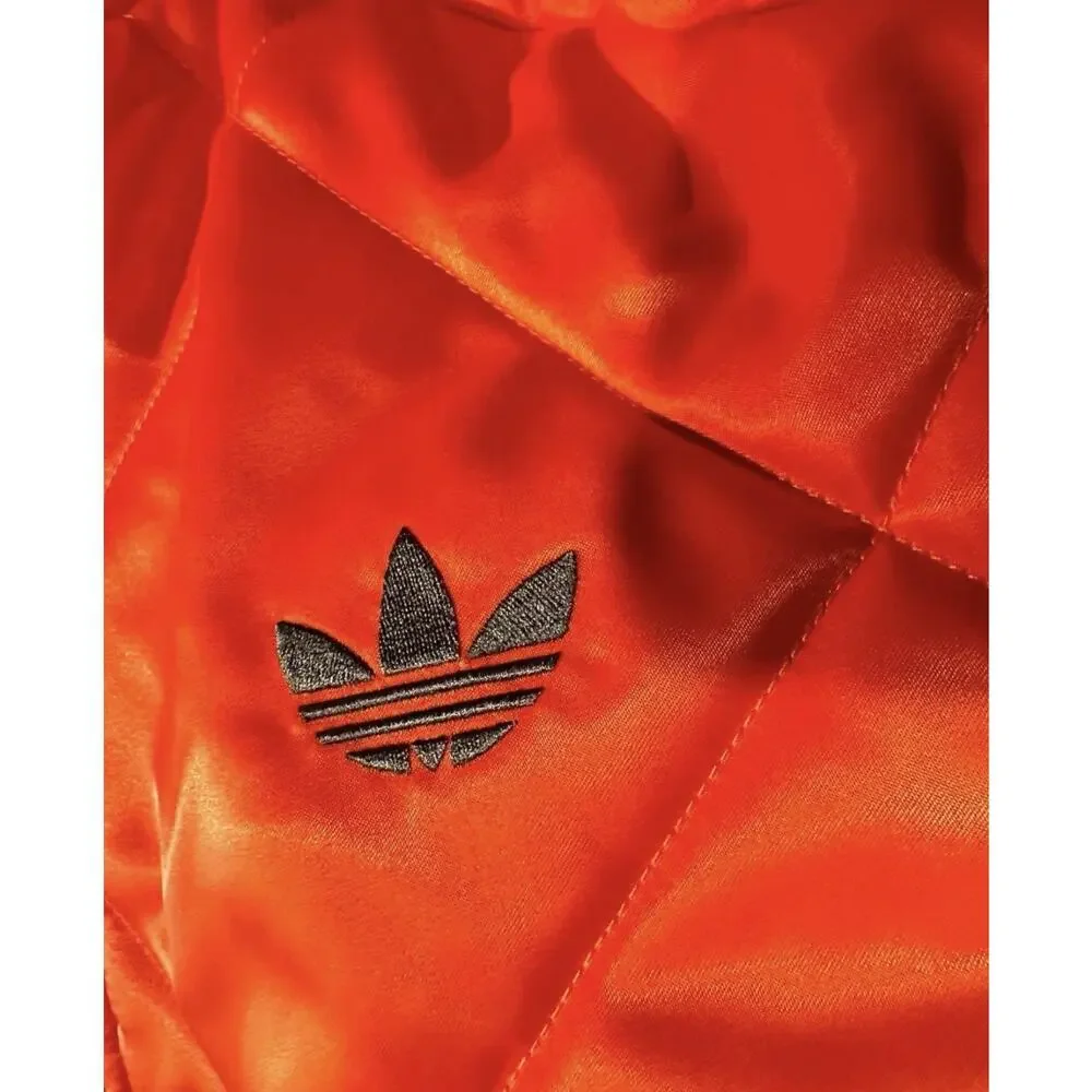 New Adidas Reversible Bomber Jacket Mens sz L Large Grey Orange KR7618 $220